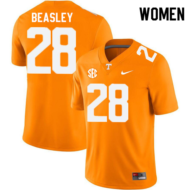 Women #28 Kaleb Beasley Tennessee Volunteers College Football Jerseys Stitched-Orange